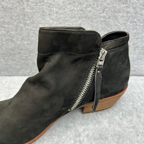 Sam Edelman Ankle Boots Dual Zipper Suede Black Women’s Size 9 - Picture 5 of 16